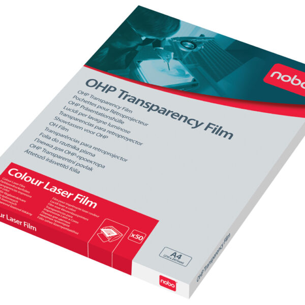 nobo kleuren-laserprinterfolie DIN A4, glashelder, PP, 120 my
