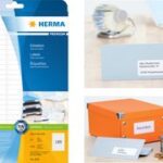 HERMA etiketten PREMIUM, 97 x 42,3 mm, wit, 25 vel, permanent