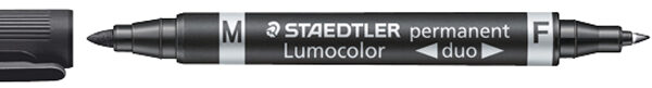 STAEDTLER Lumocolor Permanent-Marker duo, zwart