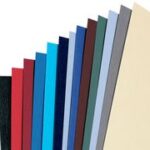 GBC schutbladen / dekbladen leerstructuur, DIN A5, 250 g/m2, wit