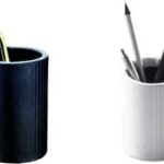 Läufer pennenbakje LA LINEA, van leer, wit