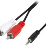 LogiLink audiokabel, 2x Cinch-stekker - 3,5 mm Jack plug