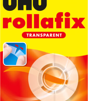 UHU plakband rollafix transparant, 19 mm x 25 m