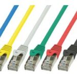 LogiLink Patchkabel, Cat. 5e, SF/UTP, 0,25 m, grijs