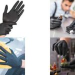 HYGOSTAR Nitril handschoen 'DARK', L, zwart, poedervrij