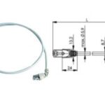 Telegärtner Patchkabel, Cat.6A (diep), S/FTP, 0,5 m, grijs