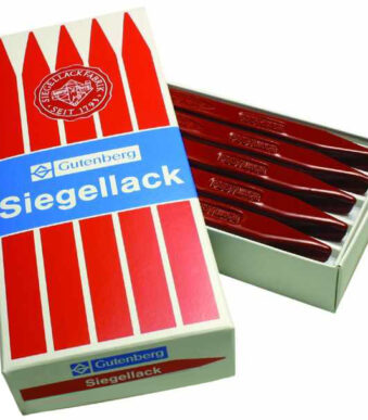 Gutenberg zegellak Oorkondelak, vermiljoenrood