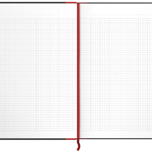 Oxford Black n´ Red notitieboek - gebonden, DIN A4, geruit