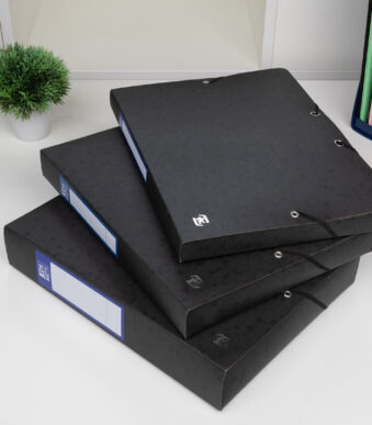 Oxford verzamelbox Top File+, 40 mm, DIN A4, zwart