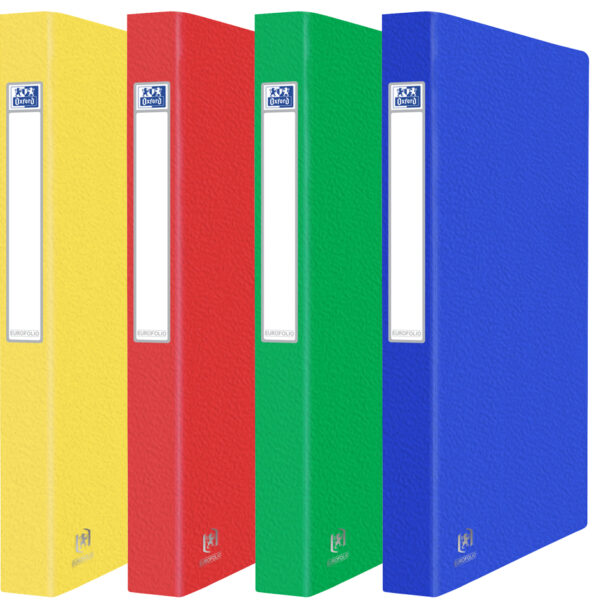 Oxford ringband ´EUROFOLIO+´, DIN A4, karton, 2-rings, kleuren assorti