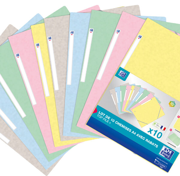 Oxford hoekspanmap Top File+, Pastel, 10 stuks