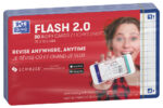 Oxford systeemkaarten / flashcards 'Flash 2.0', 75 x 125 mm, geruit, blauw