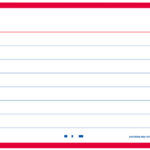 Oxford systeemkaarten / flashcards 'Flash 2.0', 75 x 125 mm, gelinieerd, rood