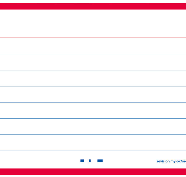 Oxford systeemkaarten / flashcards 'Flash 2.0', 75 x 125 mm, gelinieerd, rood
