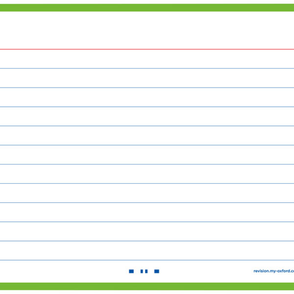 Oxford systeemkaarten / flashcards 'Flash 2.0', 105 x 148 mm, gelinieerd, groen