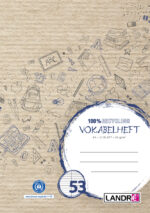 LANDRÉ woordenschrift Recycling, DIN A5, 2-koloms, 32 vel, blauw