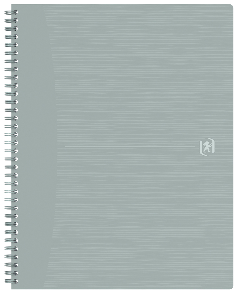 Oxford spiraalblok Origins, DIN A4, gelinieerd, grijs Oxford spiraalblok Origins, DIN A4, gelinieerd, grijs