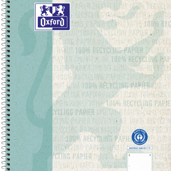 Oxford collegeblok 'Recycling', DIN A4+, 80 vel, gepunt