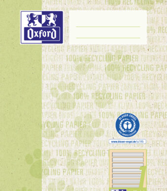 Oxford schoolschrift 'Recycling', DIN A5, 16 vel, liniatuur 1, groen