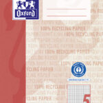 Oxford schoolschrift 'Recycling', DIN A5, 16 vel, liniatuur 5, rood