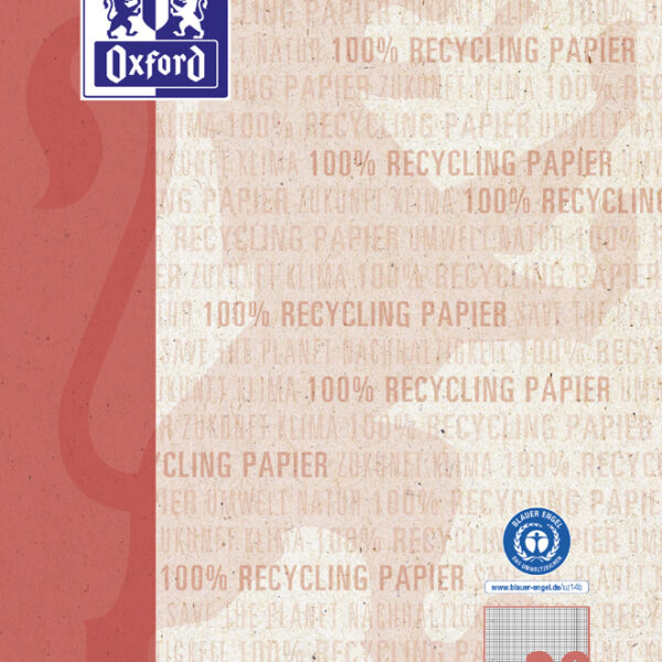Oxford schoolblok 'Recycling', DIN A4, 50 vel, liniatuur 28
