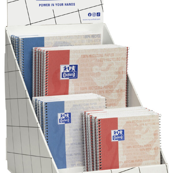 Oxford collegeblok Recycling, toonbankdisplay