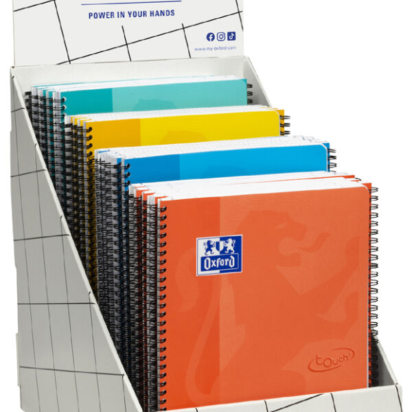 Oxford collegeblok Touch DIN A4+ Mix, toonbankdisplay