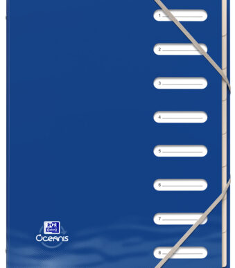 Oxford sorteermap 'Oceanis', A4, 8 tabs, gerecycled PP