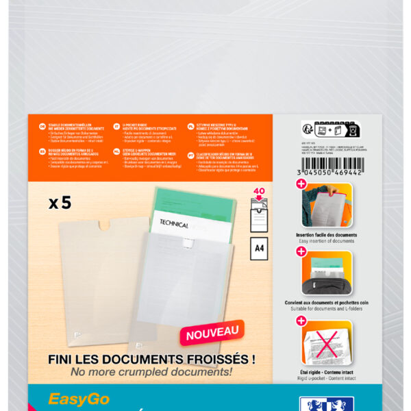 Oxford EasyGo documentenhoes HAWAI, DIN A4, transparant