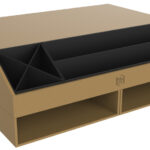 Oxford monitor standaard 'Savana', van karton, naturel