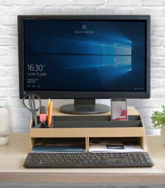 Oxford monitor standaard 'Savana', van karton, naturel