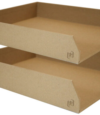 Oxford set brievenbakjes 'Savana', DIN A4+, van karton, naturel