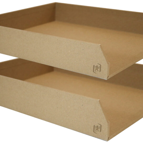 Oxford set brievenbakjes 'Savana', DIN A4+, van karton, naturel