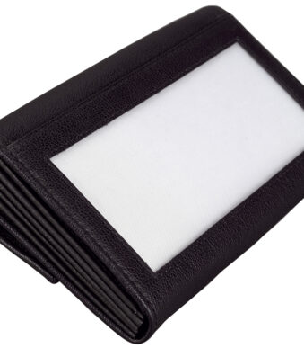 Alassio portefeuille, leer, zwart