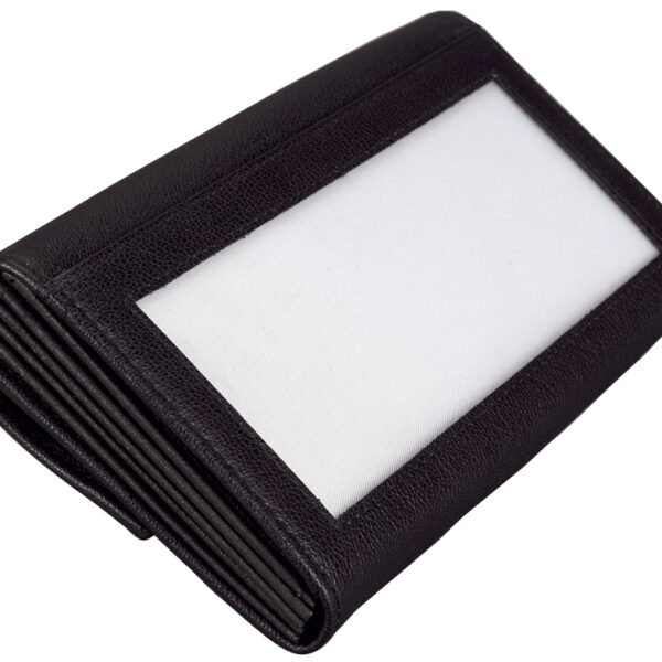 Alassio portefeuille, leer, zwart