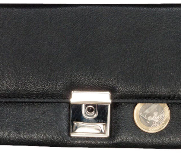 Alassio portemonnee, nappa leer, zwart