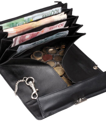 Alassio portemonnee, nappa leer, zwart