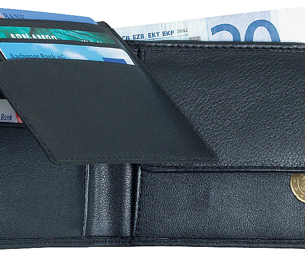 Alassio portemonnee Klassiek, leer, zwart