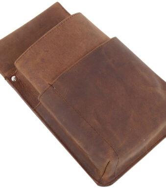 Alassio gordeltas voor kelnerportemonnee, Jagersleer, bruin