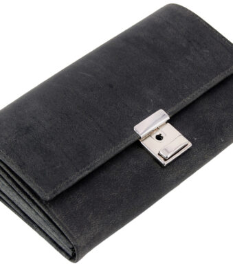 Alassio kelnerportemonnee, van jagersleer, grijs