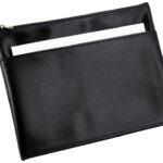 Alassio ritssluitingmapje met voorvakje, zwart
