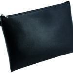 Alassio ritssluitingmapje, kunstleer, zwart
