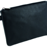 Alassio ritssluitingmapje, leer, zwart