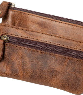 Alassio sleuteletui, van leer, bruin