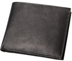 Alassio portemonnee, liggend formaat, van leer, zwart