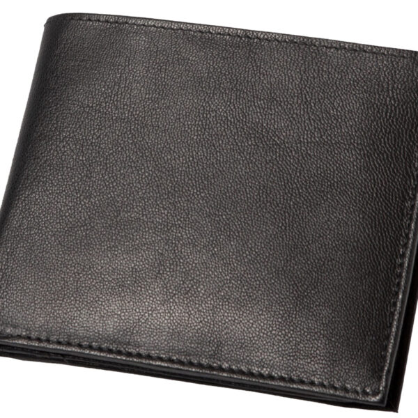 Alassio portemonnee, liggend formaat, van leer, zwart