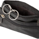 Alassio sleuteletui, van leer, zwart