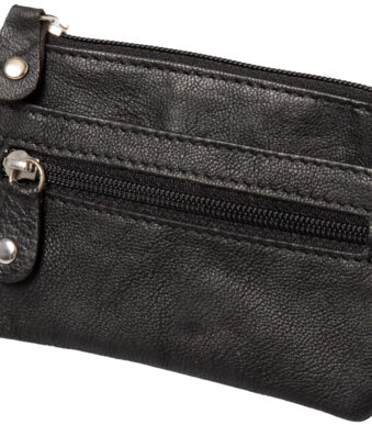 Alassio sleuteletui, van leer, zwart