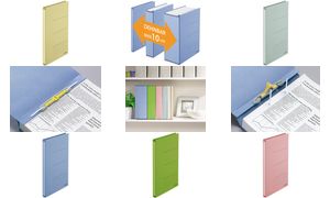 PLUS JAPAN archiefordner ZEROMAX, A4 breed, groen