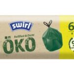 swirl eco-afvalzak, met trekband, groen, 60 liter
